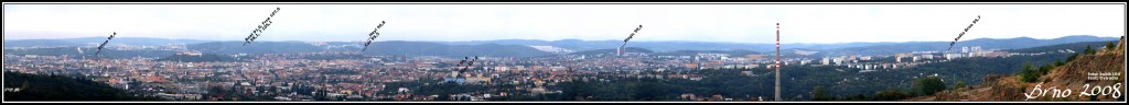 Brno - panorama vybraných FM vysílačů 2012