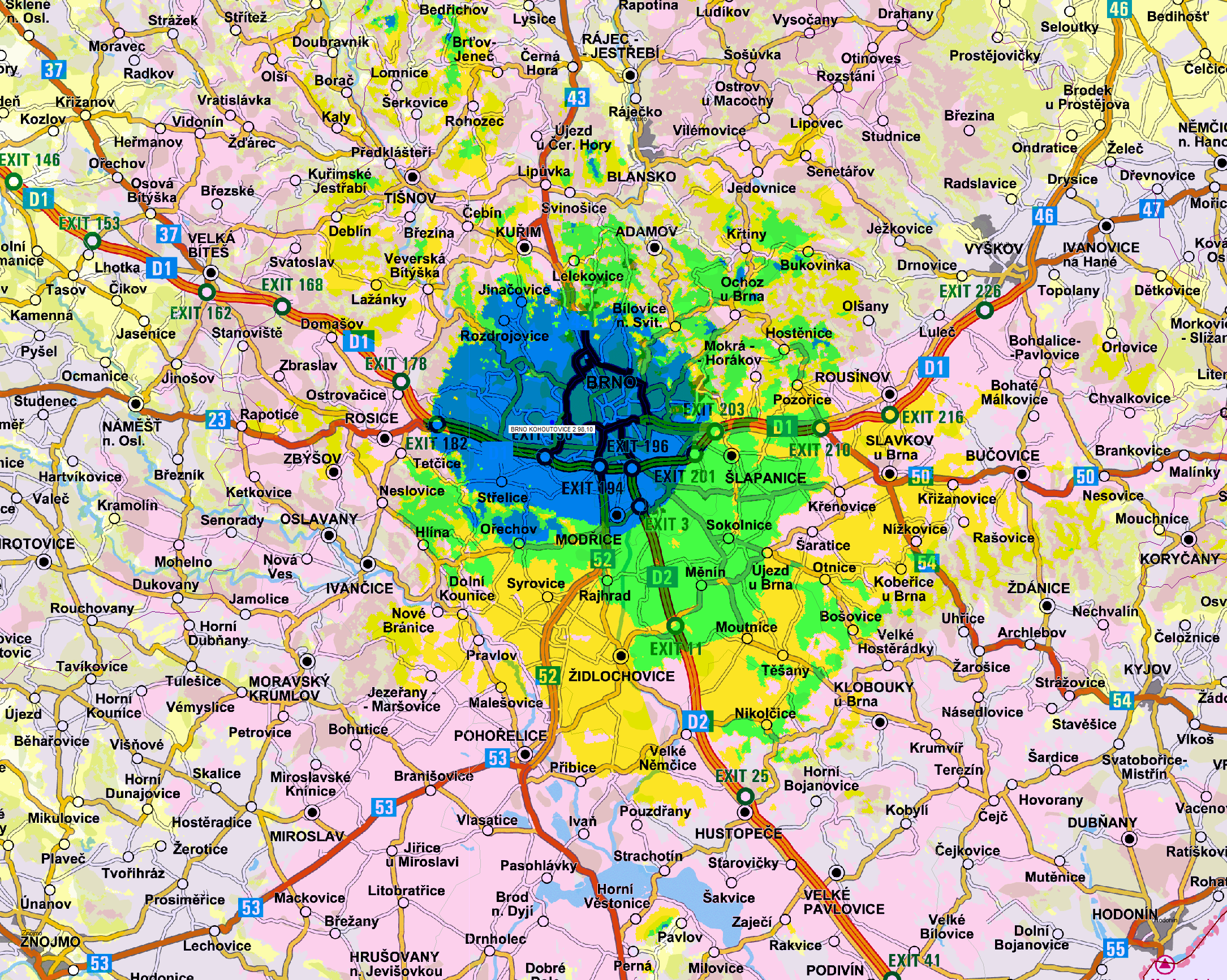 pokryt frekvence 98.1 MHz/1kW s RadioLab ITU-370CA