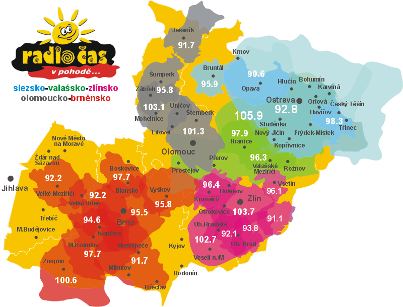 Pokryt Radia as FM (bez mutace Rock)