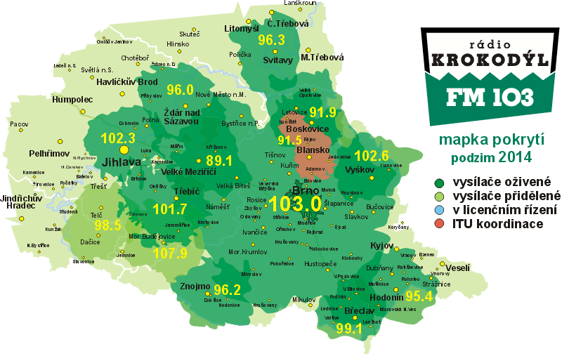 Pokryt Radia Krokodl, podzim 2014