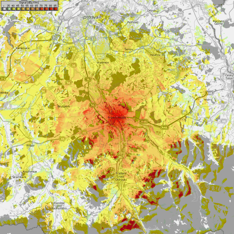 mapka 180W ERP (D) pro: Frdek-Mstek/msto 300+30m
