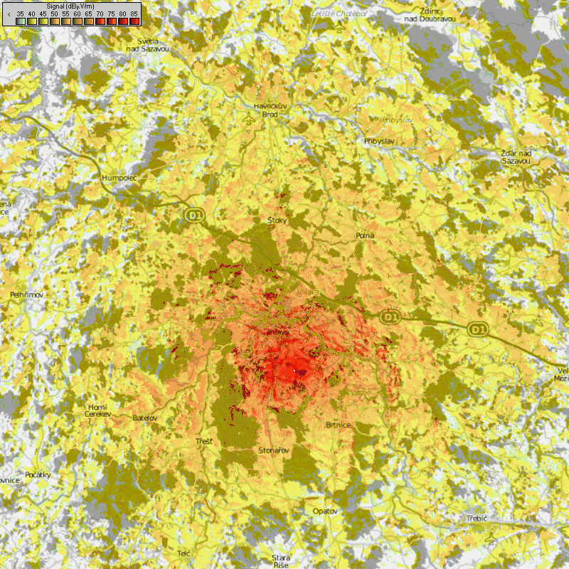 mapka 250W ERP D=340 pro: Jihlava/Hol vrch 657+55m