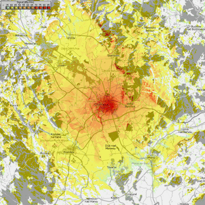 mapka 200W ERP D=330, pro Olomouc/Regionln centrum 214+80m